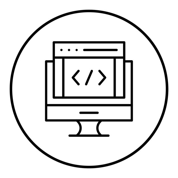 Web Coding vector icon Can be used for Web Hosting iconset