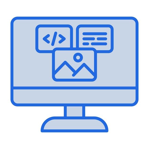 Web Design Blue Tone Illustration