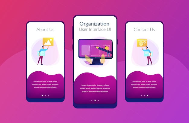 Web design development app interface template