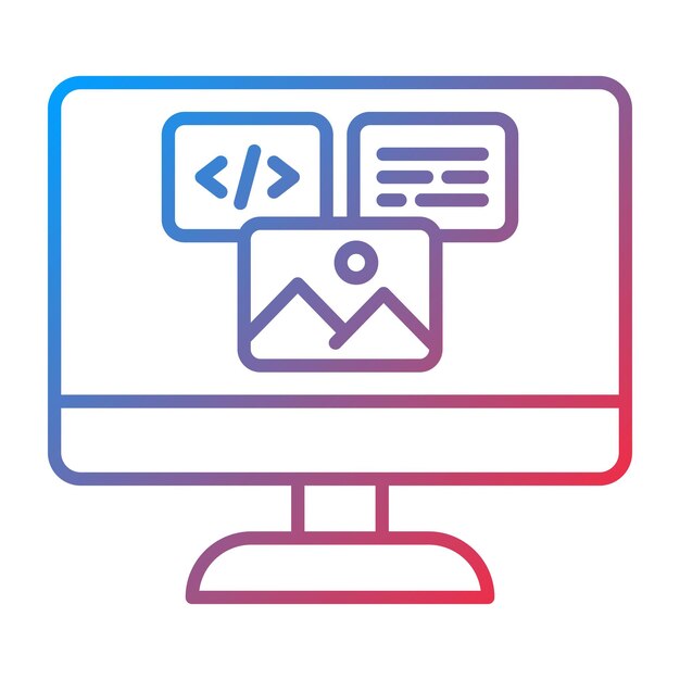 Web Design icon vector image Can be used for Coding and Development