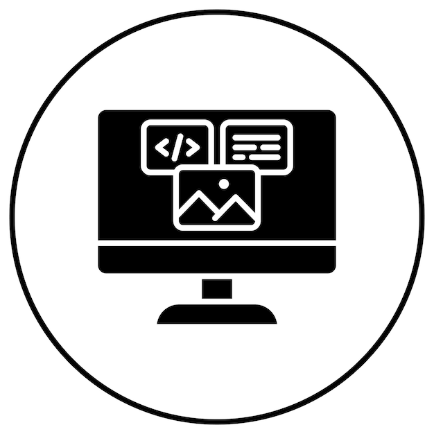 Web Design icon vector image Can be used for Coding and Development