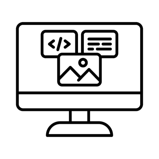 Web Design Line Illustration