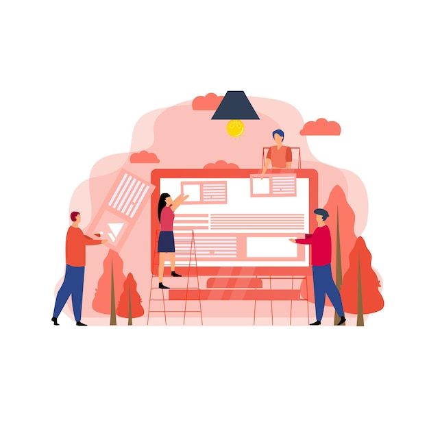 Web Design Orange Ilustrator