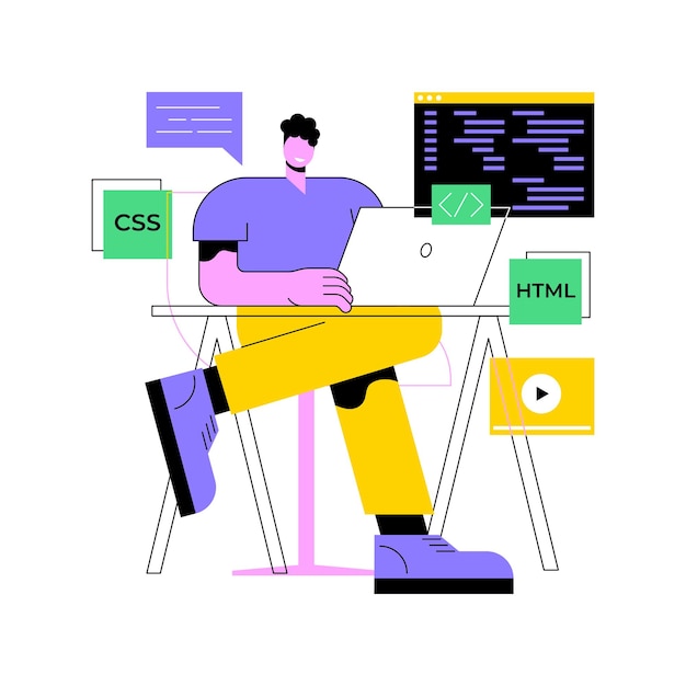 Web development abstract concept vector illustration