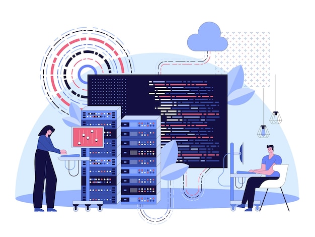 web development and software programming concept