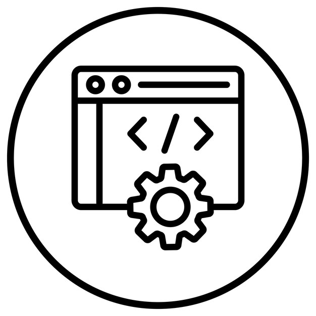 Web development Vector Icon Design Illustration