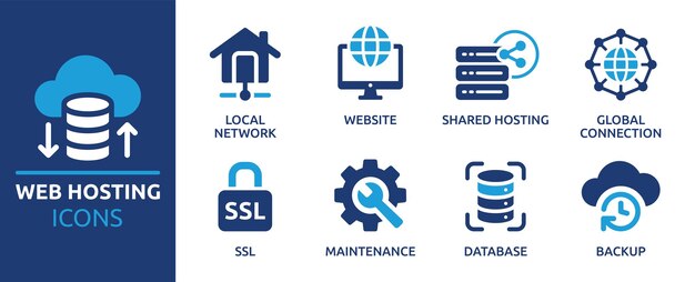 Web Hosting Icon Set