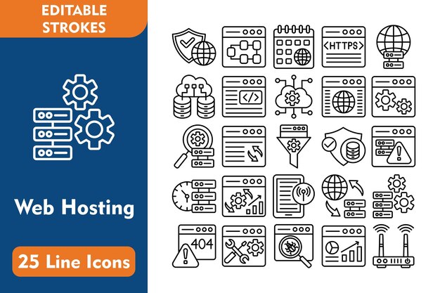 Web Hosting -linjaikonit