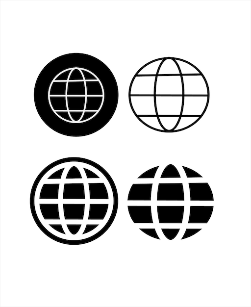 Web Icon Design Black and White