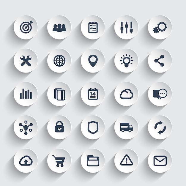 web icons set, marketing, e-commerce and online shopping