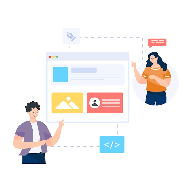 Web Layout flat illustration vector