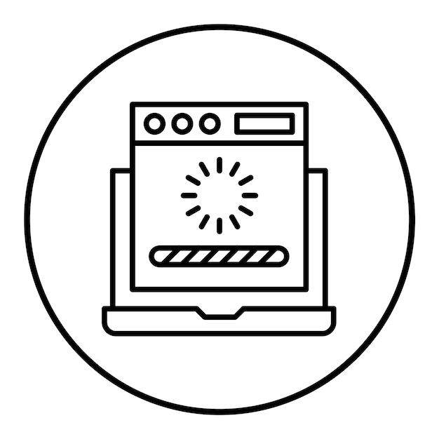 Web Loading vector icon Can be used for Coding and Development iconset