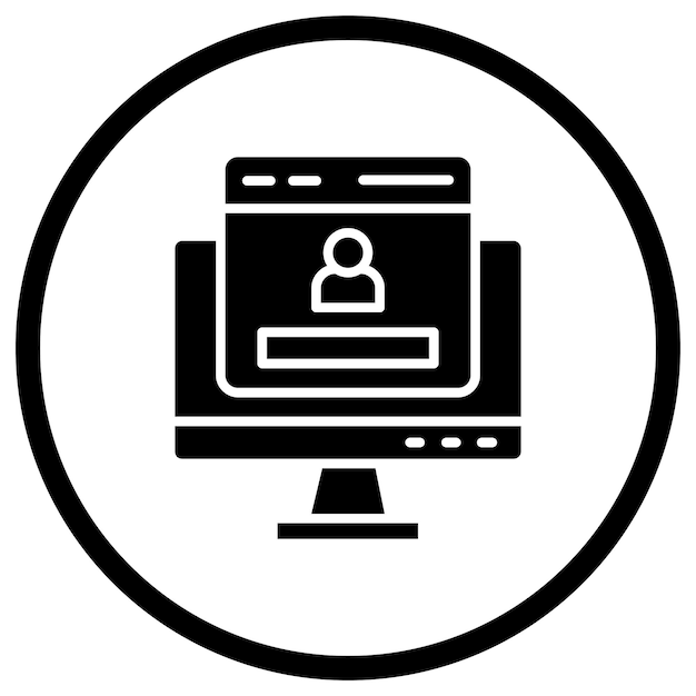 Web login Vector Icon Design Illustration