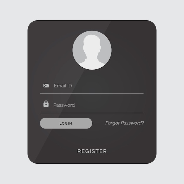 web login vector template