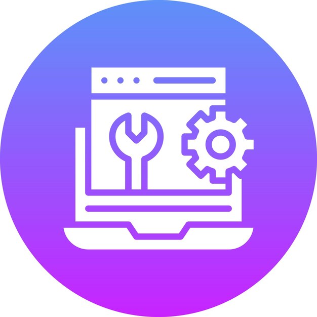 Web Maintenance vector icon illustration of Coding and Development iconset