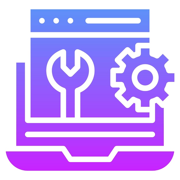 Web Maintenance vector icon illustration of Coding and Development iconset