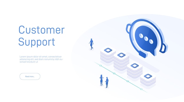 web page design templates for 247 call center support isometric 24 hours open customer service