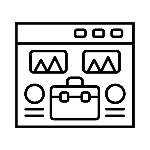 Web Portfolio Line Illustration