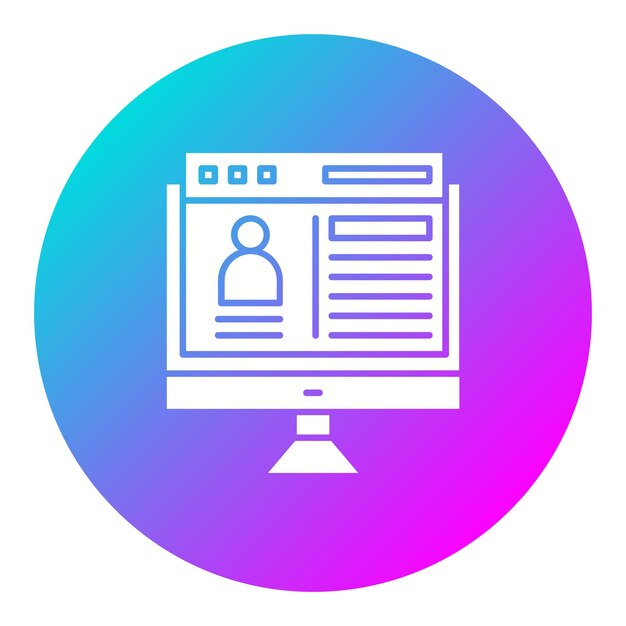 Web Portfolio vector icon Can be used for SEO and SEM iconset