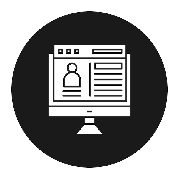 Web Portfolio vector icon Can be used for SEO and SEM iconset