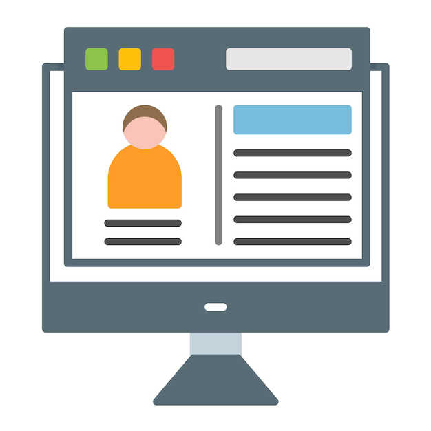Web Portfolio Vector Illustration Style