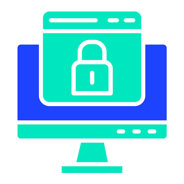 Web security Vector Icon Design Illustration