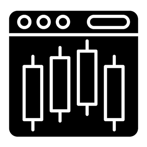 web trading glyph solid black illustration