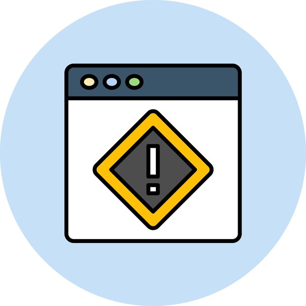 Web Warning Flat Illustration