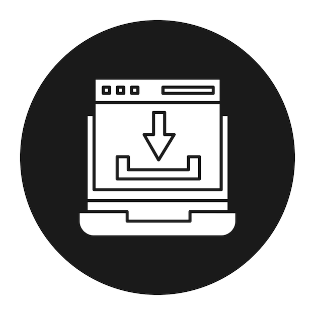 Webpage Download vector icon Can be used for SEO and SEM iconset