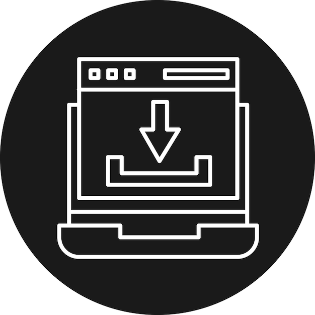 Webpage Download vector icon Can be used for SEO and SEM iconset