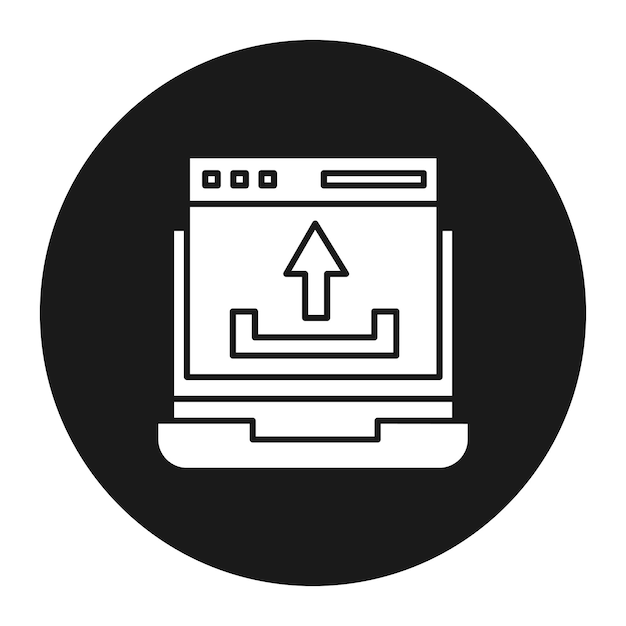 webpage upload vector icon can be used for seo and sem iconset