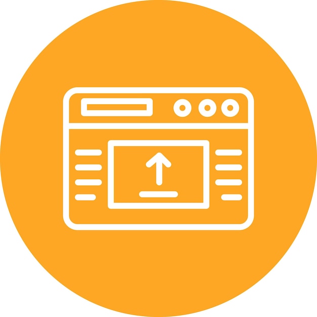 Webpage Upload vector icon illustration of SEO and SEM iconset