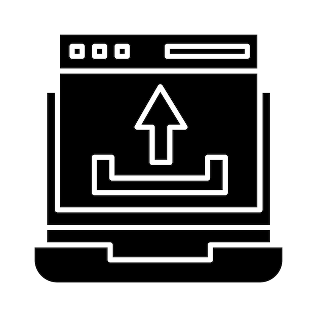Webpage Upload Vector Illustration Style