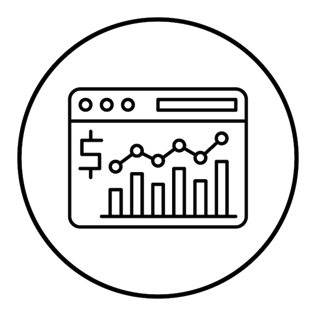 Website Analytics vector icon Can be used for Banking and Finance iconset
