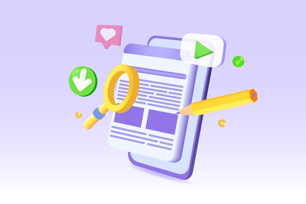 Website appearance web design web developing concept 3D Vector illustrations