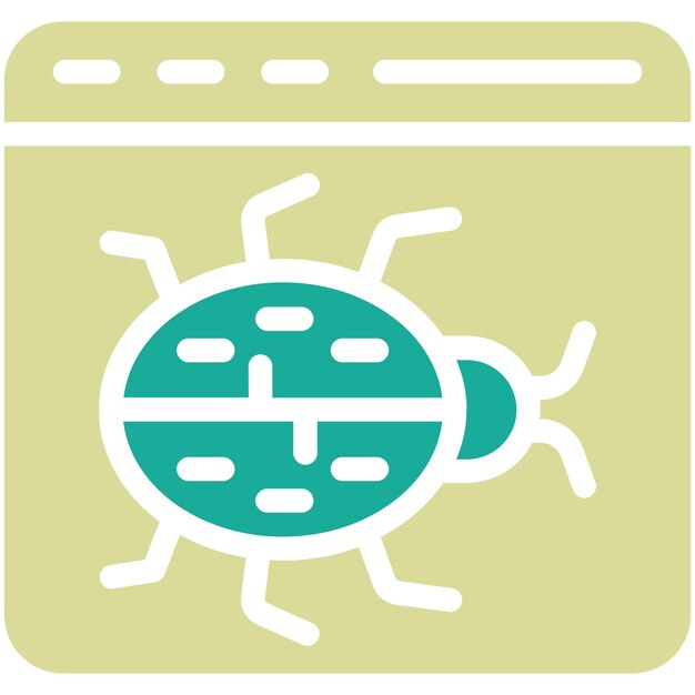 Website Bug Icon vector icon illustration of Networking and Data Sharing iconset