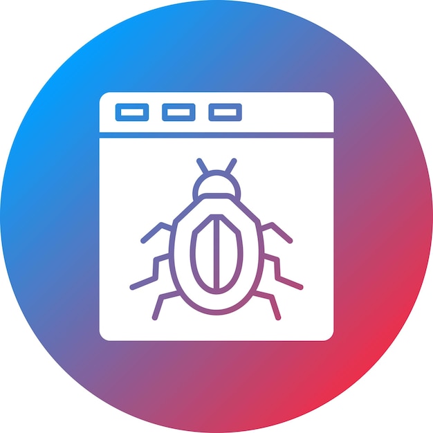 website bug icon vector image can be used for networking and data sharing