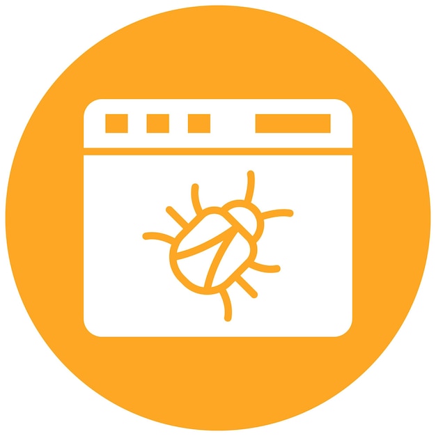 Website Bug Vector Illustration Style