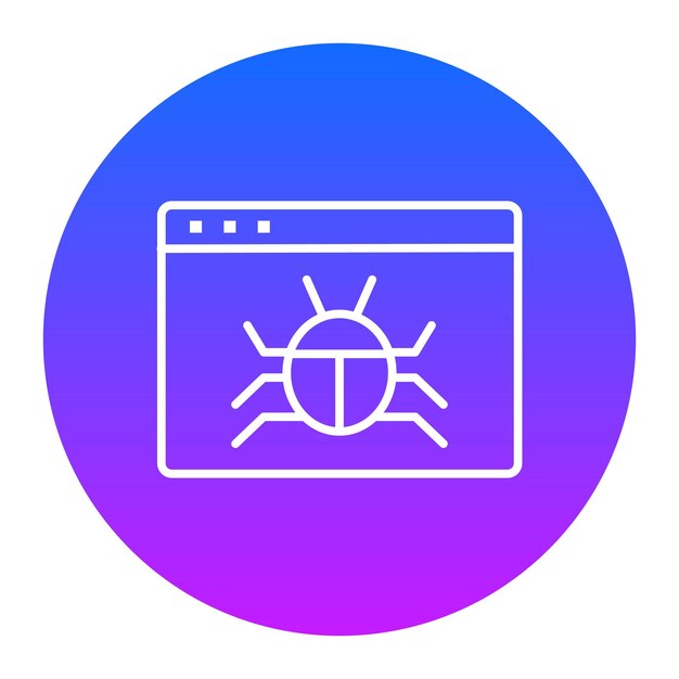 Website Bug Vector Illustration