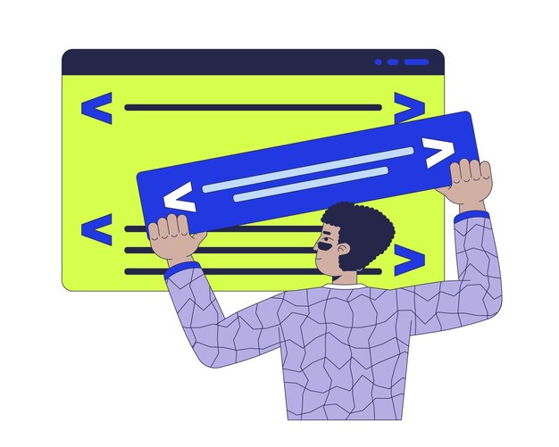 Website builder 2D illustration concept