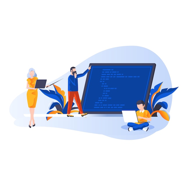 Website Business Vector Flat Design Template