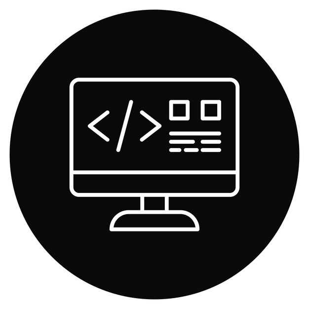 Website Coding icon vector image Can be used for Coding and Development