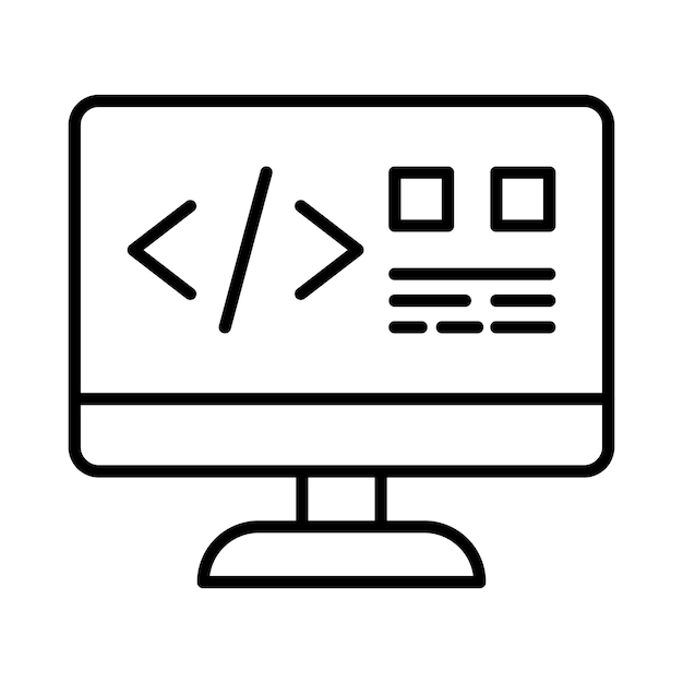 Website Coding Line Illustration