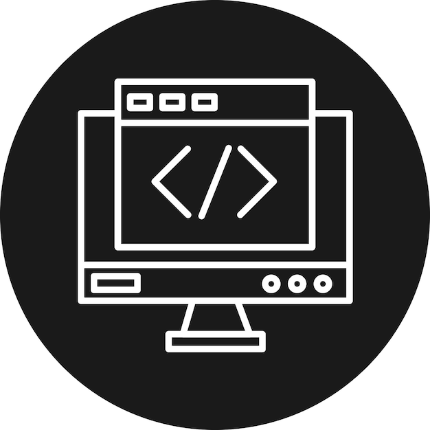 Website Coding vector icon Can be used for Coding and Development iconset