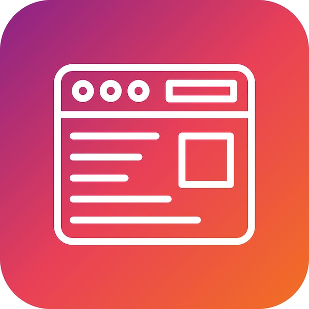 Website Content Vector Icon Design Illustration
