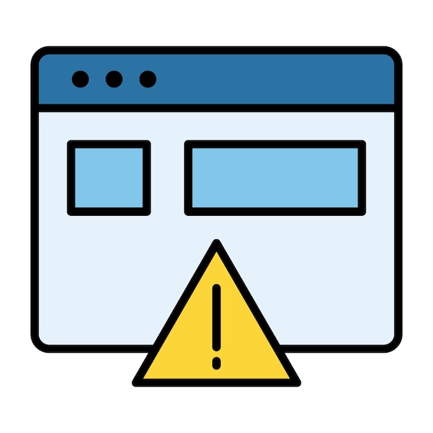 Website Error Flat Illustration