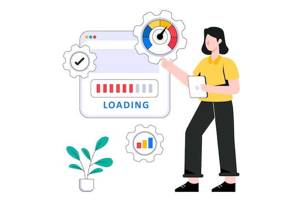 Website Loading Flat Style Design Vector illustration. Stock illustration