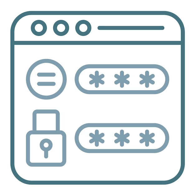 Website Password Flat Illustration