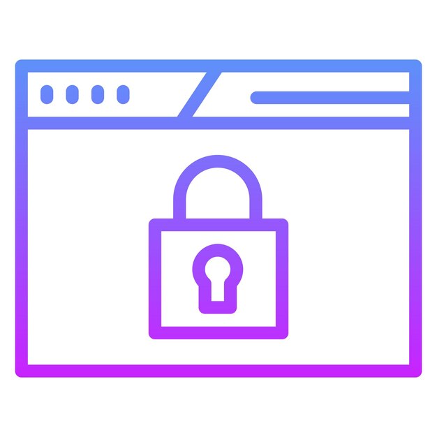 Website Security vector icon illustration of Cyber Security iconset