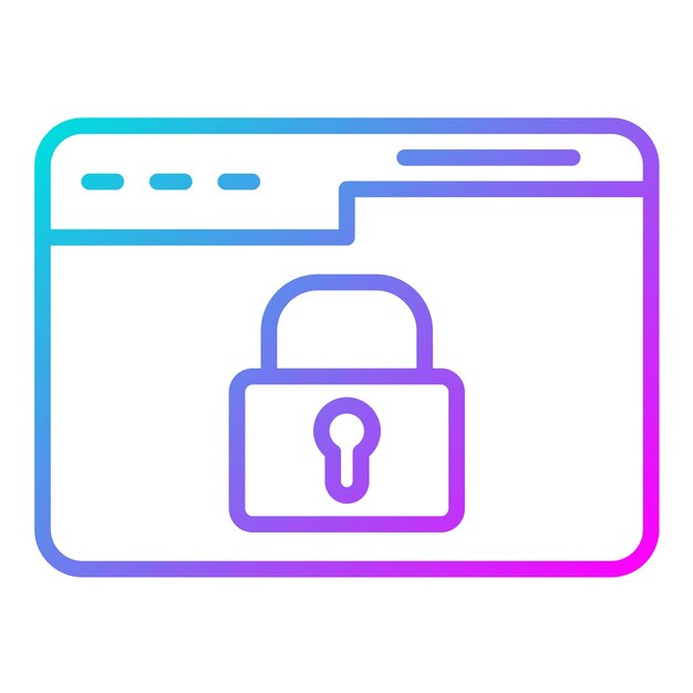 Website Security Vector Illustration Style